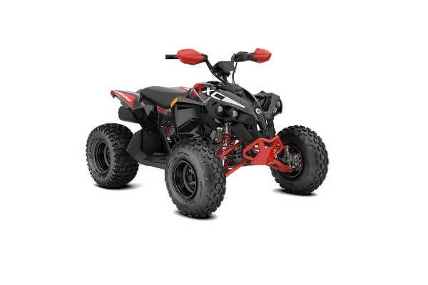 Can-Am Renegade 110 EFI 2023 este un mini ATV dedicat juniorilor de 10 ani sau mai mari, alimentat de un motor 112 cc in 4 timpi