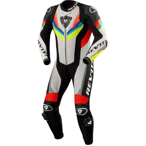 REV'IT! Quantum 3 One Piece Light Grey-Neon Yellow