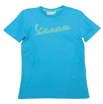 Vespa Tricou Logo Copii Albastru